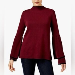 Style & Co. Petite Ruffled Bell Sleeve Sweater Size Small